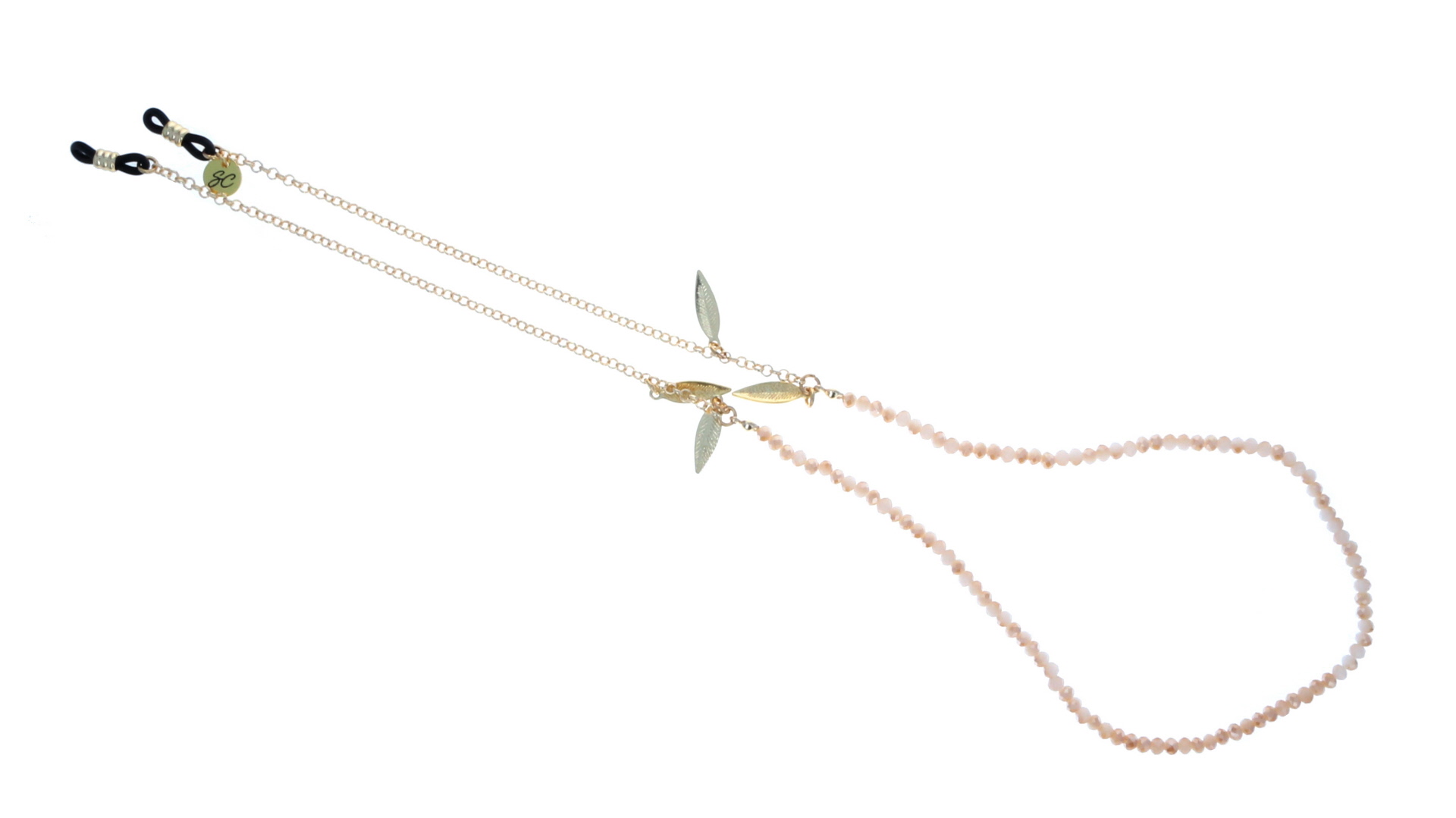 Picture of Brillenband Bead it Beige with feathers